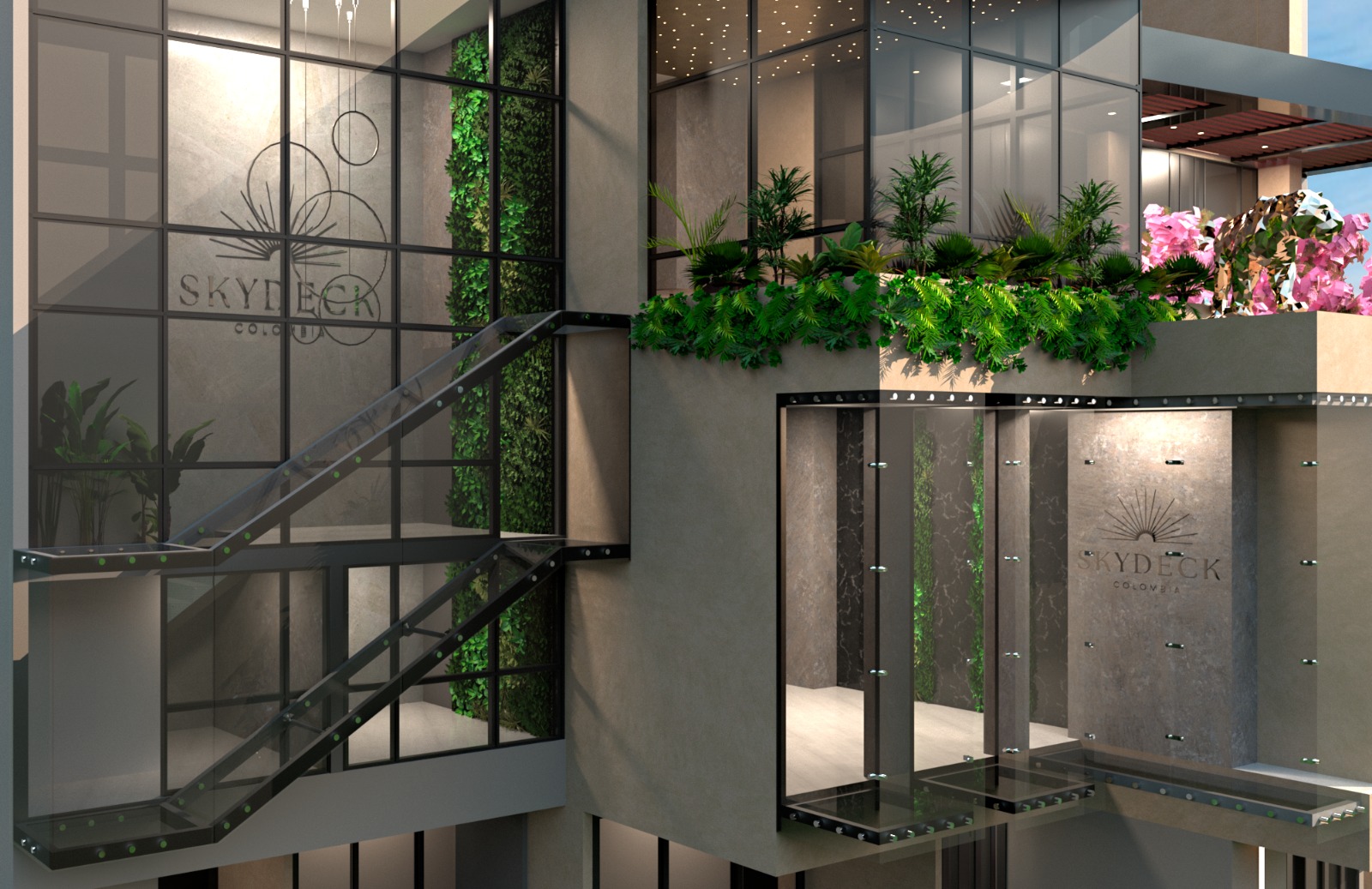 Skyslide Colombia - Suspended glass slide